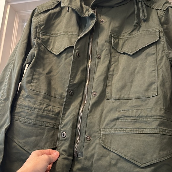 Lands End Green Utility Jacket Sz XS - Picture 6 of 8